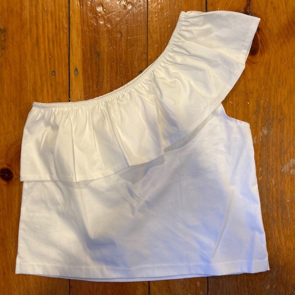 J Crew One-Shoulder Ruffle Top L - Picture 4 of 4